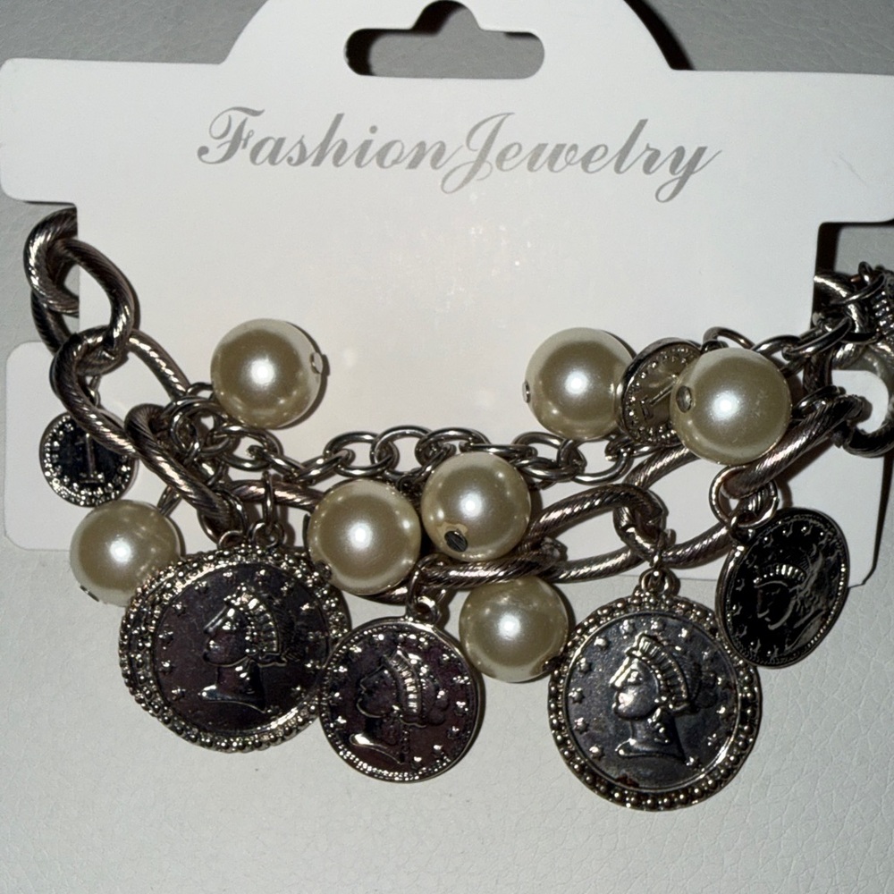 #213. Silver and Pearl Bracelet